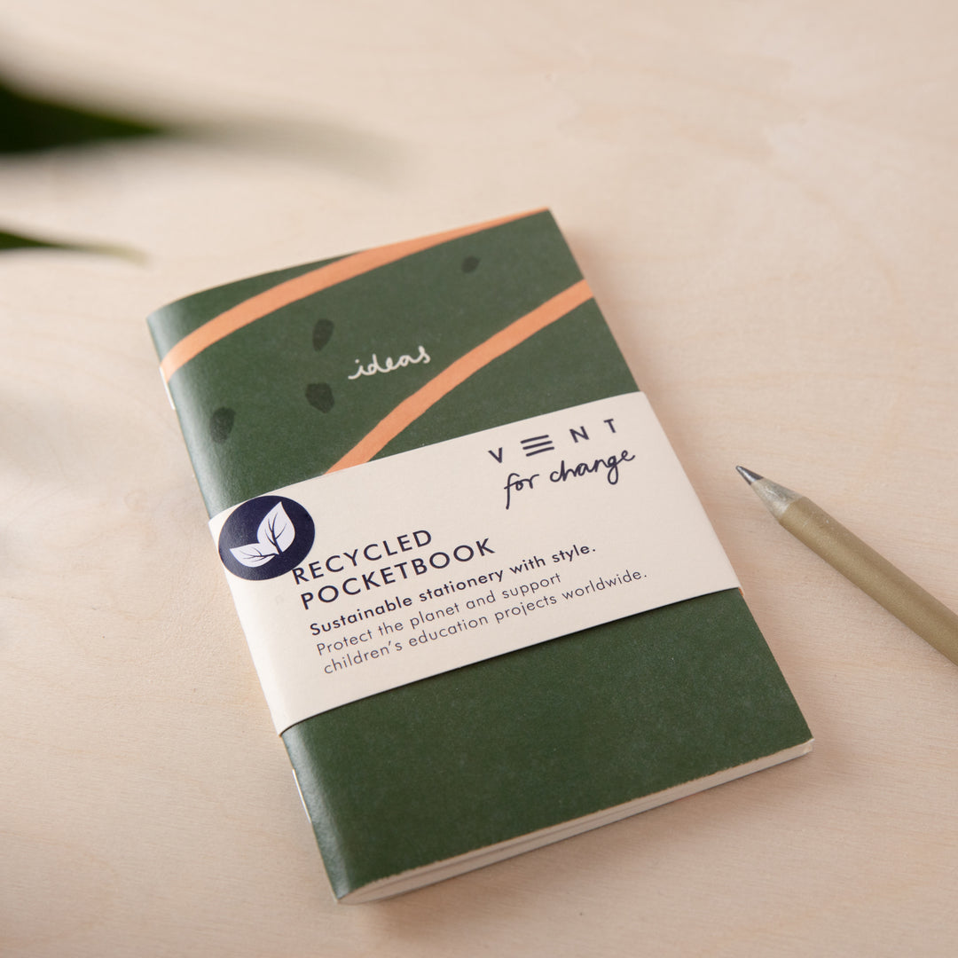 Pocket notebook "ideas" green | vent for change